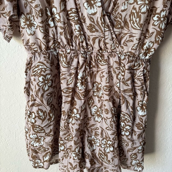 Baltic Born | Women's Boho Floral 100% Cotton Connor Romper Size XL Pink Tan - Picture 7 of 9
